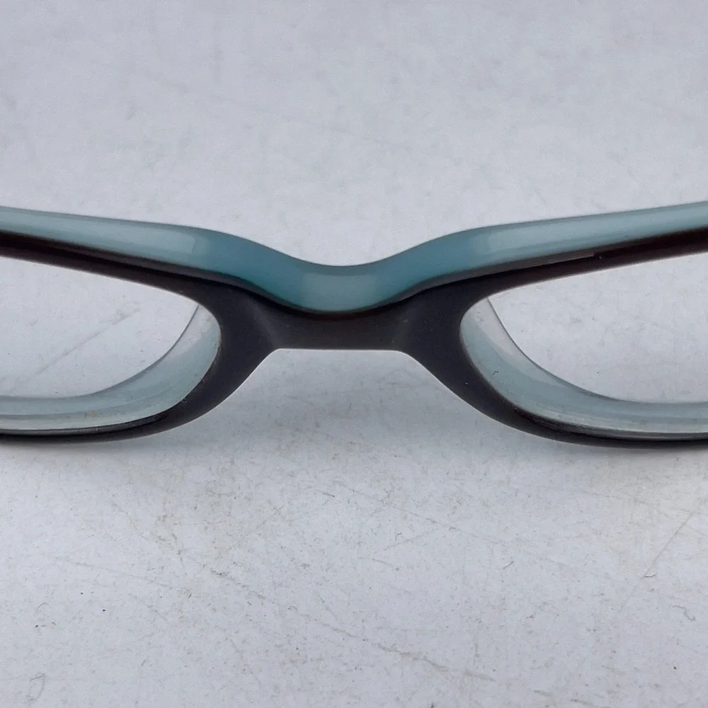 Lucky Brand Jade‎ Eyeglasses Frame Brown Blue Plastic Full Rim Oval 46-16-125mm